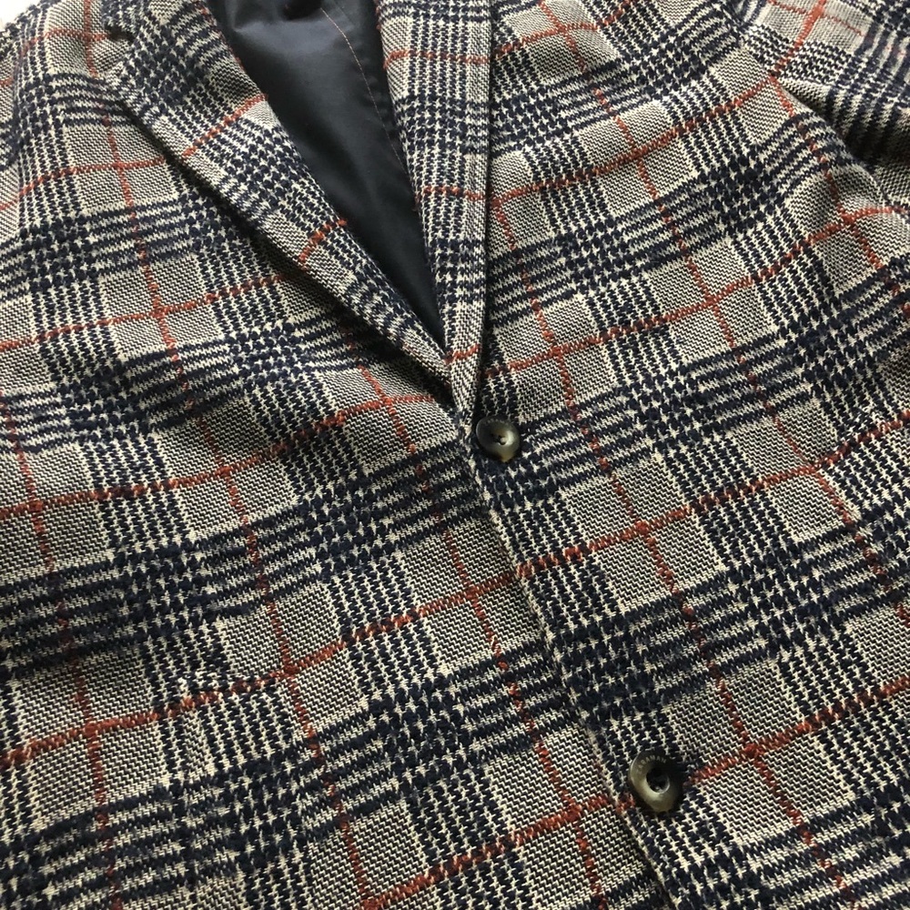 Blue Checked Coat - Picture 2 of 4